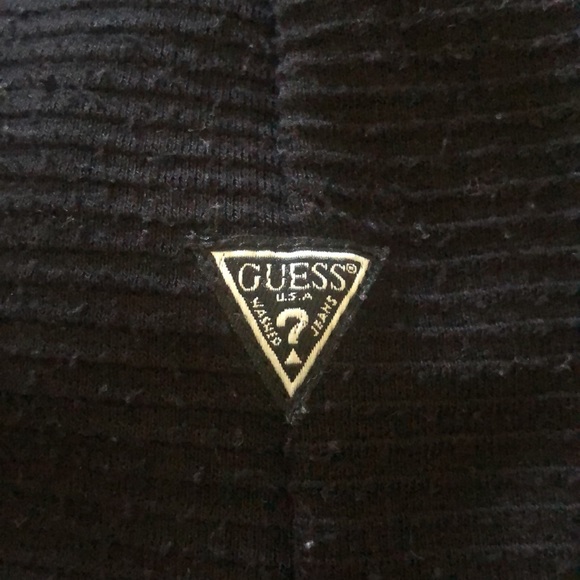 Vintage MENS GUESS LS ribbed black T-shirt - Picture 3 of 4